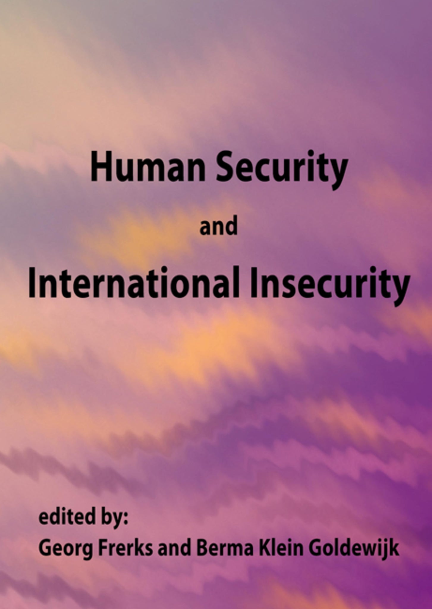 Cover image for Human Security and International Insecurity ISBN 9789086860166